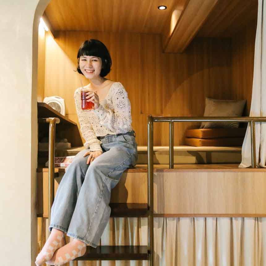 Chidori Coffee in Bed - quán cafe giường yên tĩnh 