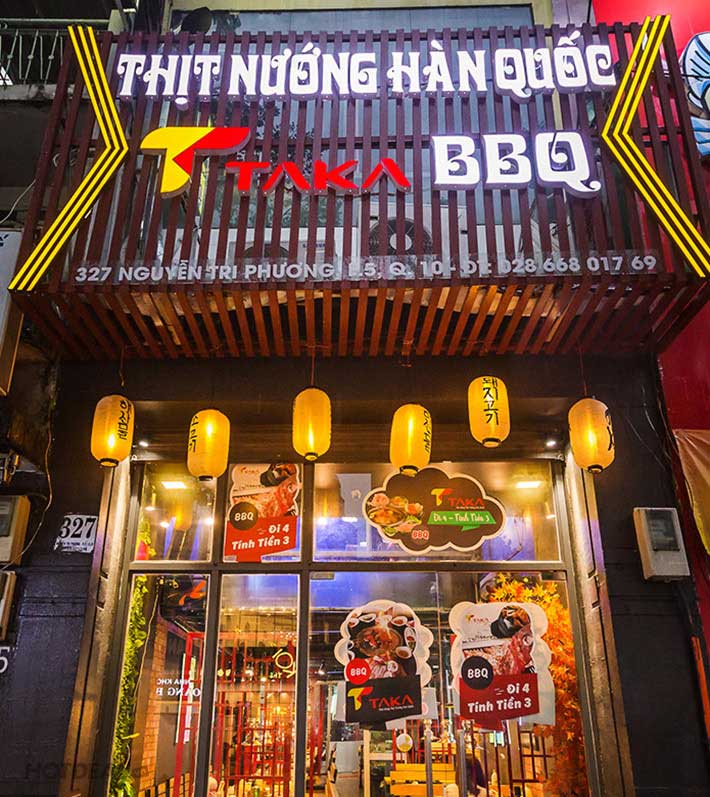 quán BBQ Hàn Quốc ở Sài Gòn